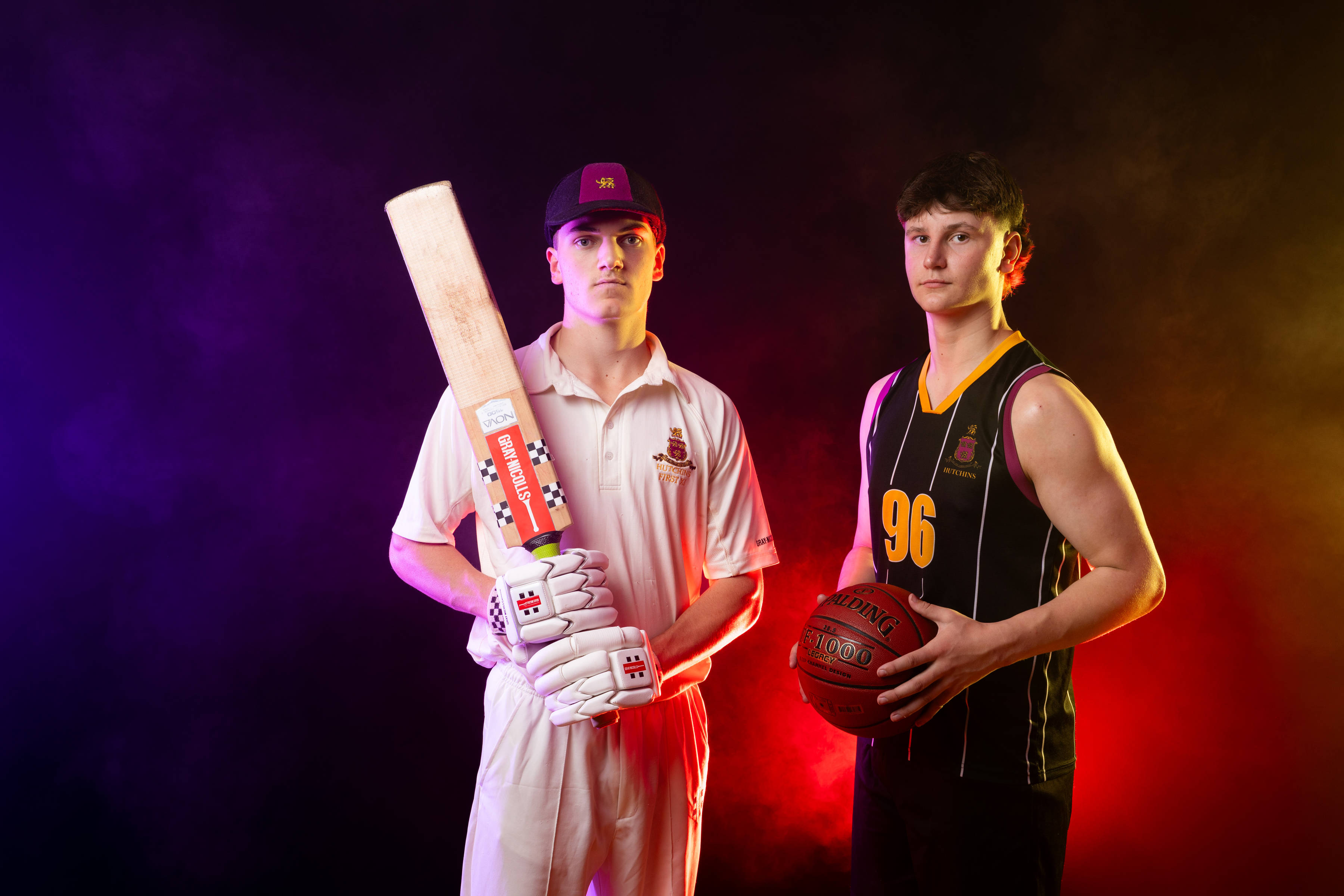 Cricket and basketball players.